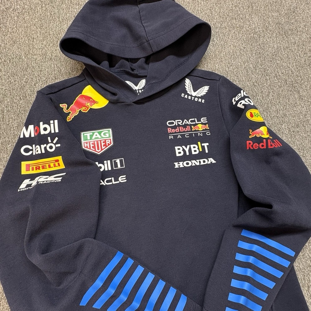 Castore Oracle Red Bull Racing F1 2024 Team Pullover Hoodie Youth Medium